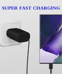 Type C Charger, 2-Pack 25W Type C Super Fast Charging with 6ft Android Type C Phone Charger Cable Compatible with Galaxy S23 Ultra/S23/S23+/S22/S22 S21 S20 Ultra/S22+/S21+/ Ultra/S20/S20+ 24 61MPya14FHL