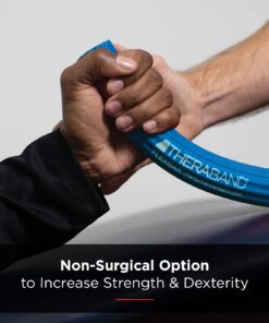 THERABAND FlexBar, Tennis Elbow Therapy Bar, Relieve Tendonitis Pain & Improve Grip Strength, Resistance Bar for Golfers Elbow & Tendinitis, Blue, Heavy, Advanced Original Blue - Heavy 15 61MR53LWhoL