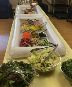 Inflatable Serving Bar Salad Ice Tray Food Drink Containers - BBQ Picnic Pool Party Supplies Buffet Luau Cooler,with a Drain Plug 26 61MSAhyg1cL