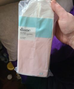 Diane Cotton Squares – 100% Real Cotton – Soft, Gentle on Face, Use for Makeup and Nail Polish Removal, Beauty Applicator - 160 Count (Pack of 1) 160-Pack SQUARES 39 61MSsfGmJ9L