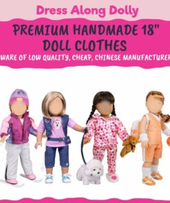 Alternative view of Dress Along Dolly Basketball Uniform Outfit for 18" Girl Dolls (8 Piece Set) - Includes Premium Handmade Doll Clothes & Accessories- Costume Sports Apparel for Doll, Gift for Girls Kids Birthday