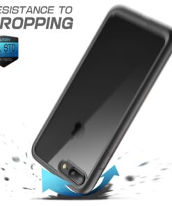 SUPCASE Unicorn Beetle Style Case Designed for iPhone 7 Plus, iPhone 8 Plus Case, Premium Hybrid Protective Clear Case for Apple iPhone 7 Plus 2016 / iPhone 8 Plus 2017 (Black) Black 47 61MWKE JJAL