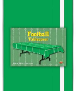 Beistle Plastic Game Day Football Tablecover for Rectangle Tables Sports Tableware Touchdown Tailgate Party, 54" x 108", Green/White 1 Pack 22 61MX9NDshtL