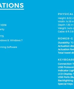 Logitech G Pro Mechanical Gaming Keyboard, 16.8 Million Colors RGB Backlit Keys, Ultra Portable Design, Detachable Micro USB Cable 27 61MZ41jFBL