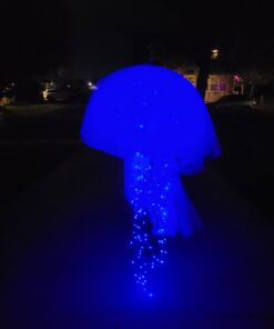 ITART Micro LED Blue String Lights 8 Packs Fairy Lights Battery Operated 6ft 20 LED Ultra Thin Silver Wire Waterproof for Costume Craft Party Clothes Jellyfish Halloween Blue (8 Pack) 29 61MbFLIKRlL