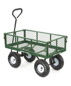 Gorilla Carts GOR400-COM Steel Garden Cart, Steel Mesh Removable Sides, 3 cu ft, 400 lb Capacity, Green 32 61MbYfTCjnL
