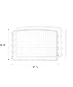 IRIS USA 24'' Pet Playpen 2 Panel Add-On with Connecting Rods, Dog Playpen, Puppy Small Medium Dogs, Heavy-Duty Molded Plastic, Rust-Free, Non-Skid Rubber Feet, Easy Assemble, Customizable, White Extra 2 panel 20 61Mgqht46FL