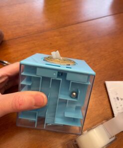 Money Gift Box Puzzle - Most Fun & Annoying Mystery Box for Adults, Money Box for Cash Gift Pull for Kids, Money Maze Puzzle Box for Adults Cash Gift for Kids with Well-Crafted Package Money Maze Box Blue 31 61MgsmL4h9L