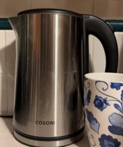COSORI Electric Kettle, Tea Kettle Pot, Stainless Steel Double Wall, 1500W Hot Water Kettle Teapot Boiler & Heater, Automatic Shut Off & Boil-Dry Protection, BPA Free, 1.5L, Silver 29 61MhzBj8LiL
