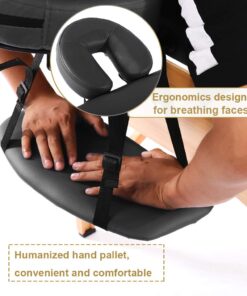BestMassage Portable 84 Inches Long 28 Inchs Wide Hight Adjustable Table 2 Folding Massage Spa Facial Cradle Salon Bed W/Carry Case, 1 Count (Pack of 1), Black 24 61Mi3ACfbcL