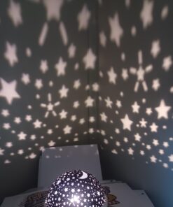 MOKOQI Star Projector Night Lights for Kids, Birthday Gifts for 1-4-6-14 Year Old Girl and Boy, Projection Lamp for Kids Bedroom, Glow in The Dark Stars and Moon for Child Asleep Peacefully- Purple 32 61Mi6 JszcL
