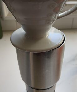 Hario V60 Ceramic Coffee Dripper Pour Over Cone Coffee Maker Size 02, White 31 61MkVroZDRL