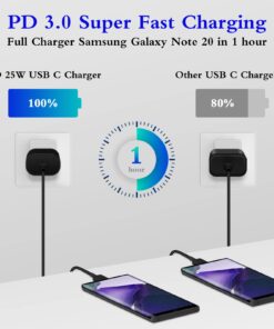 Type C Charger, 2-Pack 25W Type C Super Fast Charging with 6ft Android Type C Phone Charger Cable Compatible with Galaxy S23 Ultra/S23/S23+/S22/S22 S21 S20 Ultra/S22+/S21+/ Ultra/S20/S20+ 22 61Mlnys0lKL