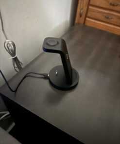 3 in 1 Charging Station for iPhone, Wireless Charger for iPhone 15 14 13 12 11 X Pro Max & Apple Watch - Charging Stand Dock for AirPods 3/2/1/Pro Black 37 61Mnro6EUUL