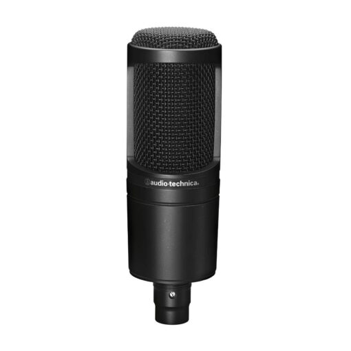 Audio-Technica AT2020 Cardioid Condenser Studio XLR Microphone, Ideal for Project/Home Studio Applications,Black Black