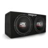 MTX Terminator 12 Inch 1200 Watt 2 Ohm Single Voice Coil Audio Dual Loaded Subwoofer Speaker Box Enclosure for Vehicle Sound System, Black Dual 12" Subwoofer Enclosure