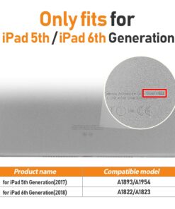 Alternative view of Timecity Case for iPad 6th/5th Generation, iPad 9.7 Inch Case with Screen Protector Rotating Stand/Hand Strap Full-Body Silicone+PC Durable Protective Case for iPad 5th/ 6th /Air 2/ Pro 9.7- Orange Black+Orange