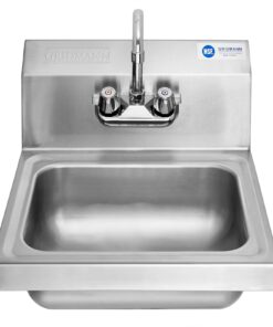 GRIDMANN Commercial NSF Stainless Steel Sink Wall Mount Hand Washing Basin with Faucet Without Side Splashes 18 61MwTmE6aXL