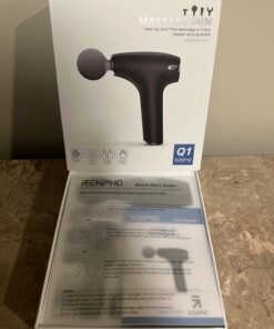 RENPHO Lite Massage Gun with Heat, Mini Massage Gun Deep Tissue, Type C Charging Portable Body Deep Tissue Massager Gun, Quiet Percussion Muscle Massage Gun, Gift for Mom-FSA and HSA Eligible Grey 52 61Mx84eq9cL