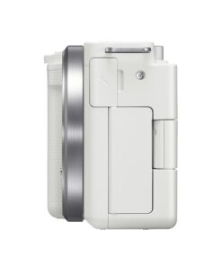 Sony Alpha ZV-E10 - APS-C Interchangeable Lens Mirrorless Vlog Camera - White Camera Only Base 13 61MxAAajr1L
