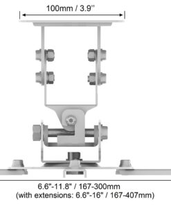 QualGear PRB-717-Wht Ceiling Mount Projector Accessory White Mount 29 61MxCt3gTL