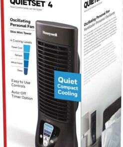 Honeywell HTF210B QuietSet Personal Table Fan, Black – Oscillating Personal Fan with Quiet Operation and 4 Levels of Power and Sound 18 61Mynq4HKHL