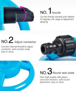 Kadaon Lawn Sprinkler Automatic Garden Water Sprinklers Lawn Irrigation System Large Area Coverage Rotation 360 Degree 17 61MywxZe6L