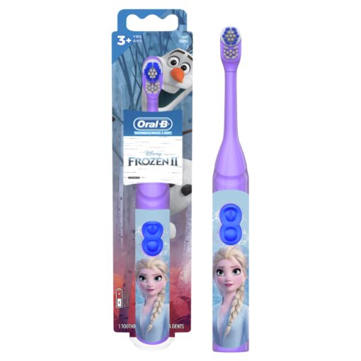 Oral-B Kids Battery Power Electric Toothbrush Featuring Disney's Frozen for Children and Toddlers age 3+, Soft (Characters May Vary) Multi 1 Count (Pack of 1)