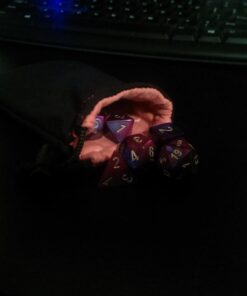 Chessex Manufacturing Cube Gemini Set of 7 Dice - Blue & Purple with Gold Numbering CHX-26428 30 61N0Oh6O45L