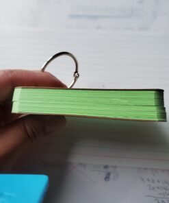 Koogel 300 Pieces 2.2 x 3.5 Inches Multicolor Kraft Paper Binder Ring Easy Flip Flash Card/Study Cards/Memo Scratch Pads/Bookmark/DIY Greeting/Index Card Stock/Note Card(50 Sheets per Set) 300 --multicolored 49 61N0T QbW3L