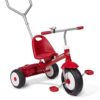 Radio Flyer Deluxe Steer & Stroll Ride-On Trike, Tricycle For Toddlers Age 2-5, Toddler Bike, Red 24 61N5Fr01pDL