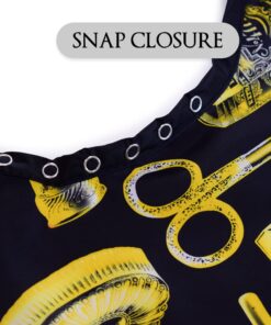 Alternative view of Betty Dain Vintage Print Barber Cutting Cape, Stylish, Lightweight Fabric Repels Hair, Classic Color and Pattern, Water-Resistant, Snap Neck Closure, Generous 45 x 60 Inch Size, Gold