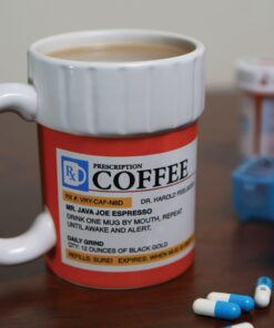 BigMouth Inc. Prescription Coffee Mug - Large Funny Prescription Coffee Cup - Unique Pharmacy Gifts - Hilarious Novelty and Gag Gifts for Doctor - Dishwasher-Safe Ceramic Pill Bottle Coffee Cup - 12oz White 21 61N5mkl3LL