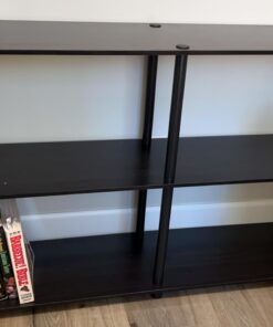 Furinno Turn-N-Tube 3-Tier Double Size Storage Display Rack, Espresso/Black, Plastic Pole 2 x 2 31 61NCORkl9HL