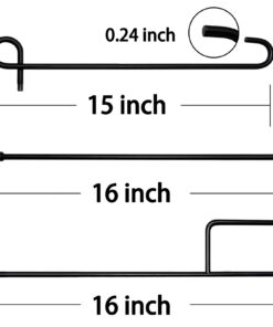 HOOSUN Garden Flag Stand, Premium Garden Flag Pole Holder Metal Powder-Coated Weather-Proof Paint with one Tiger Clip and two Spring Stoppers without flag 1 22 61ND6Og8z6L
