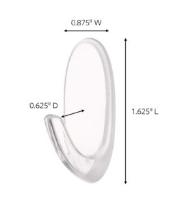 Alternative view of Command 17091CLRVP Medium, 6 Hooks, Clear