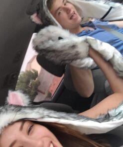 Husky Animal Hood Paws Ears Mittens Gloves 26 61NDuqu8i1L