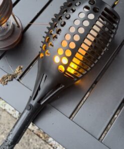 TomCare Solar Lights Upgraded, 43" Waterproof Flickering Flames 96 LED Torches Lights Outdoor Solar Landscape Decoration Lighting Auto On/Off Pathway Lights for Garden Patio Yard Christmas, Black(4) Black-style 1 34 61NE6cBoO3L