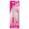 PILOT Dr. Grip Center of Gravity - Breast Cancer Awareness Refillable & Retractable Ballpoint Pen, Medium Point, Pink Barrel, Black Ink, Single Pen (36192) Silver/Pink 32 61NEf1LSCJL