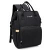 Diaper Bag Backpack, Baby Essentials Bag with Insulated Pockets Stroller Straps, Multifunctional Large Capacity Diaper Bags for Baby Girl Boy, Waterproof Baby Bag Backpack for Mom dad Travel (Black) Black-1 41 61NFcNehxL