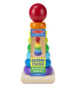 Melissa & Doug Rainbow Stacker Wooden Ring Educational Toy - Wooden Rainbow Stacking Rings Baby Toy, Stacker Toys For Infants And Toddlers 29 61NFnH0SxSL