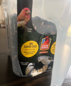 More Birds 3N1 Bird Seed Super Tote and Storage, 5 lb Seed Capacity 22 61NG6CM1S5L
