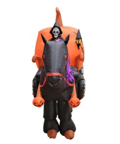 11.5 Foot Long Inflatable Grim Reaper Driving Pumpkin Carriage 22 61NGBT9d7xL