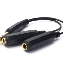 Disino 1/4 Splitter, 1/4" TRS Stereo Male to Dual 1/4" TRS Stereo Female Y Splitter Cable Quarter Inch Splitter Cord - 8 Inch / 20cm 15 61NIJ4wMrnL