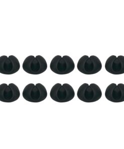 ROK Hardware Multipurpose Silicone Cable Clip Grip Wire Cord Type USB Desk Wall Desktop Organizer Charger Holder (20 Pack, Black) 20 Pack 27 61NJc8PD wL