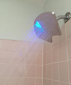 Dream Spa AquaFan 12 inch All-Chrome Rainfall-LED-Shower-Head with Color-Changing LED/LCD Temperature Display 43 61NLR9n4L6L