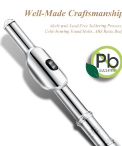 Alternative view of Eastar Piccolo Instrument for Beginners Students, Key of C Piccolo Flute, with Hard Case, Cleaning Rod, Cloth, Swab and Gloves, 2-Piece, Nickel Plated Piccolo, EPC-1