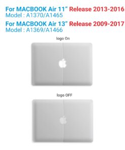 IBENZER Compatible with Old Version MacBook Air 13 Inch Case (2010-2017 Release). Models: A1466 / A1369, Plastic Hard Shell Case with Keyboard Cover for Mac Air 13, Clear, A13CL+1 For Macbook Air 13'' A1466/A1369 38 61NNaRqVHYL