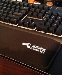 Glorious Gaming Wrist Pad/Rest - Full Standard Size - Black - Mechanical Keyboards, Stitched Edges, Ergonomic | 17.5x4 inches | 25mm/1in Thick (GWR-100) Full Size (Standard) 51 61NQHYo85bL