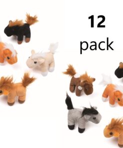 Alternative view of Fun Express Plush Realistic Horses (1 Dozen) Party Favors, Carnival Prizes, Toys, Plush Farm & Woodland, Stuffed Horses